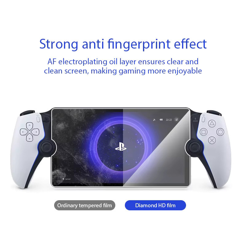 2 Stück Displayschutzfolien aus gehärtetem Glas für Sony PlayStation Portal, transparent, mit abgerundeten Kanten und Anti-Fingerabdruck-Funktion - Bild 3