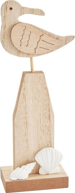VBS Seemöwe auf Poller Tischdeko in Beige im maritimen Design - Bild 1