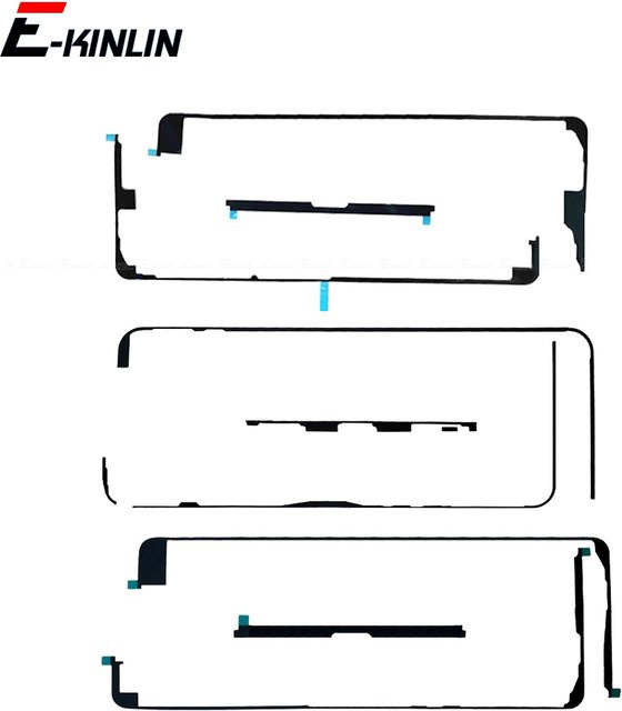 2 Stück Apple iPad Touchscreen Klebestreifen Aufkleber in Schwarz für iPad 7 8 9 10, Air 2 3 4 5 6, 5.6. 7. 8. 9. 10. Generation - Bild 1