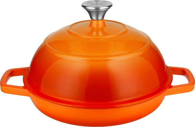 SILVERCREST Premium-Gusseisenbrottopf rund, Orange, emailliert - Bild 1