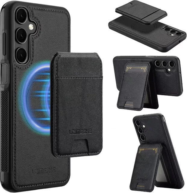 MagSafe Magnetische Abnehmbare Brieftasche und Kartenhalter für Samsung Galaxy S25 Ultra S24 Plus S22 S21 A55 A53 A35 A16 A15 A14 5G in Schwarz und Grün - Bild 1