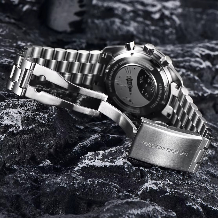 PAGANI DESIGN Armbanduhr Chronograph, Quarz, Edelstahl, Herren - Bild 5