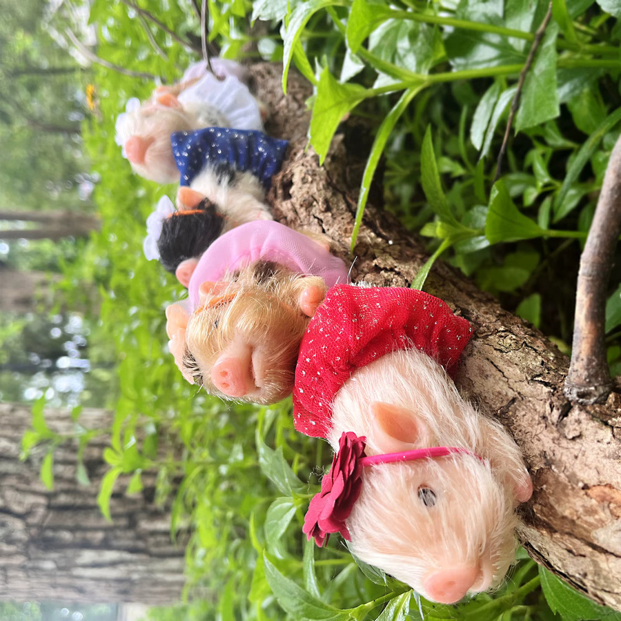 AnjoDoll Silikon Ferkel Reborn Puppe, Mini Tierfigur, 1-teiliges Set - Bild 1