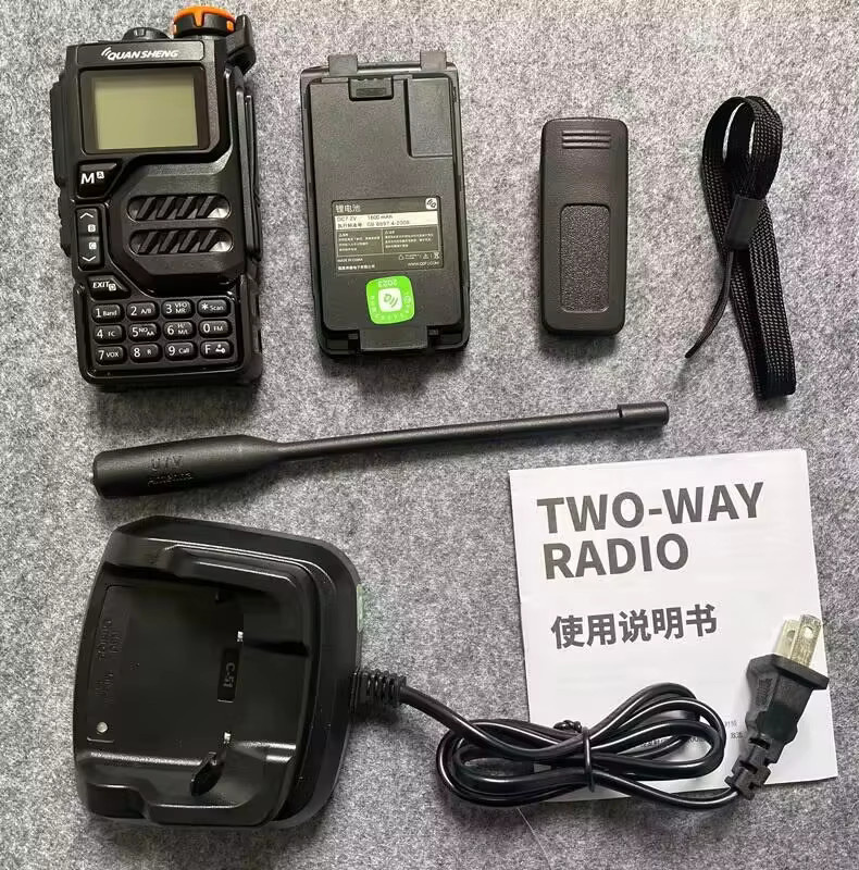 Quansheng UV-K5 Walkie Talkie mit UHF/VHF, Air Band, DTMF Scrambler und FM Radio in Schwarz - Bild 4