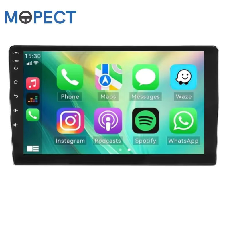 MOPECT 9-Zoll Universal Doppel-DIN Autoradio mit Android 15, 6GB RAM, 128GB Speicher, CarPlay, Bluetooth, GPS, DAB und AHD-Kamera in Schwarz - Bild 6