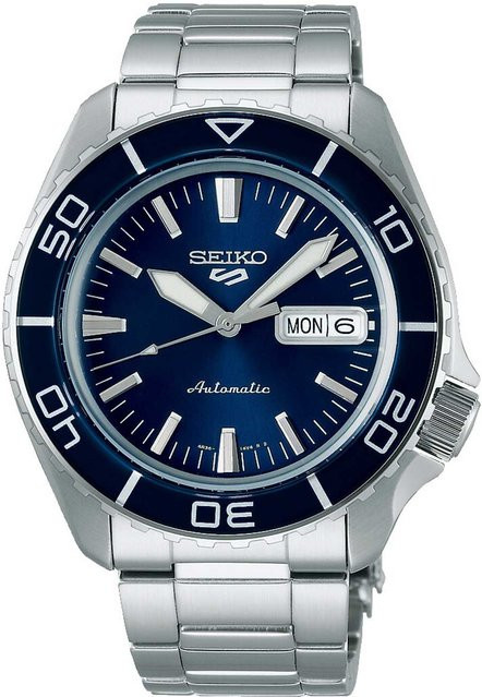 Seiko Armbanduhr Automatik, Edelstahl, Blau, 42 mm, Herren - Bild 1