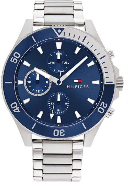 Tommy Hilfiger Chronograph, Quarz, Edelstahl, 46 mm, Herren, Blau - Bild 1