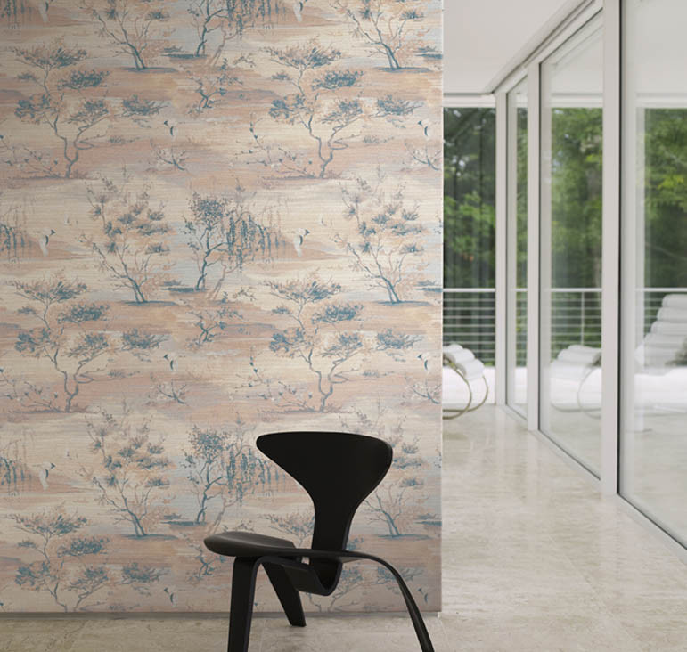Jannelli & Volpi Tapete Sagimai 6011 mit floralem und orientalischem Design in Beige, Pink und Multicolour - Bild 1