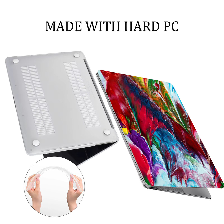 Stoßfeste Laptop-Schutzhülle mit Marmor-Ölgemälde-Design für Apple MacBook Air 13.3 Zoll und MacBook Pro 13.3 Zoll in Multicolour - Bild 4