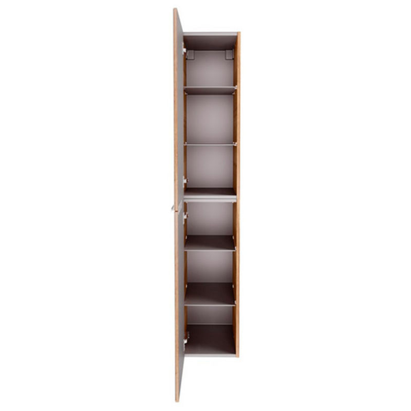Fackelmann Hochschrank B.Brillant in Asteiche und Weiß mit Glastüren, B/T/H: 30 x 31,9 x 162 cm - Bild 2