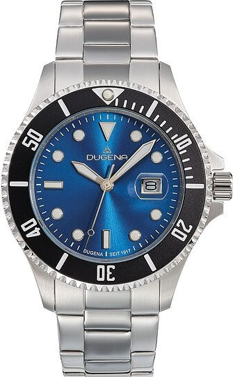 Dugena Herrenuhr Diver XL, Quarz, Edelstahl, Blau, 44 mm - Bild 1