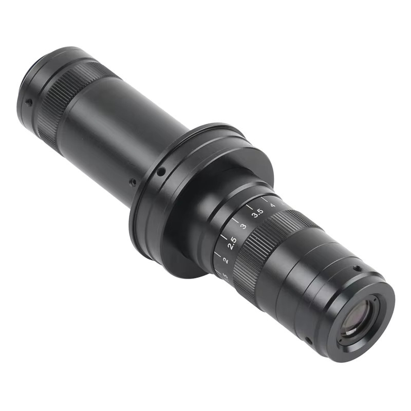 Eakins 253X Optisches Monokular-Zoomobjektiv 0,7-4,5X Parfokales C-Mount Mikroskopobjektiv für Industrie- und Labor-Videomikroskopie in Schwarz - Bild 4