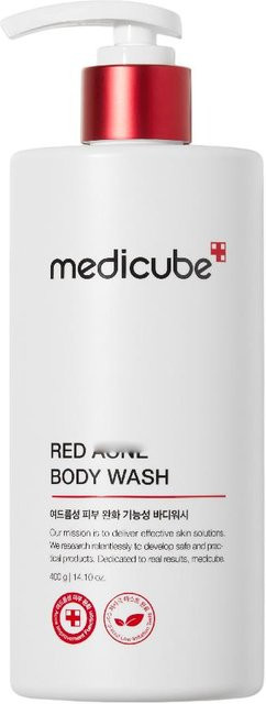Medicube Red Acne Trouble Körperwaschseife, 400 ml, mit Salicylsäure, Milchsäure, Hyaluronsäure, Niacinamid - Bild 1