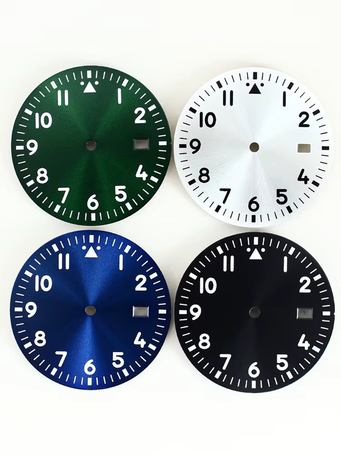 Pilotenuhr, 33,8 mm, grün leuchtendes Einzeldatum-Zifferblatt, Schwarz - Bild 5