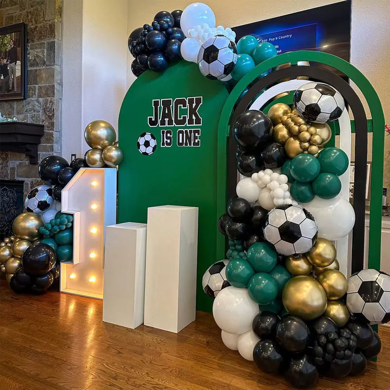 LQVYI Fußball Ballon Bogen Girlande Set mit 113 Teilen für Kinder Geburtstagsdekoration in Mehrfarbig - Bild 3