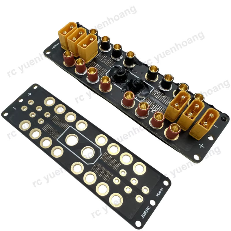 YUENHOANG Power Verteilerplatine PCB Board mit XT30-M und XT90-M Steckern sowie 3,5mm Bananenstecker für Multi-Achsen Drohnen, Multicolor - Bild 2