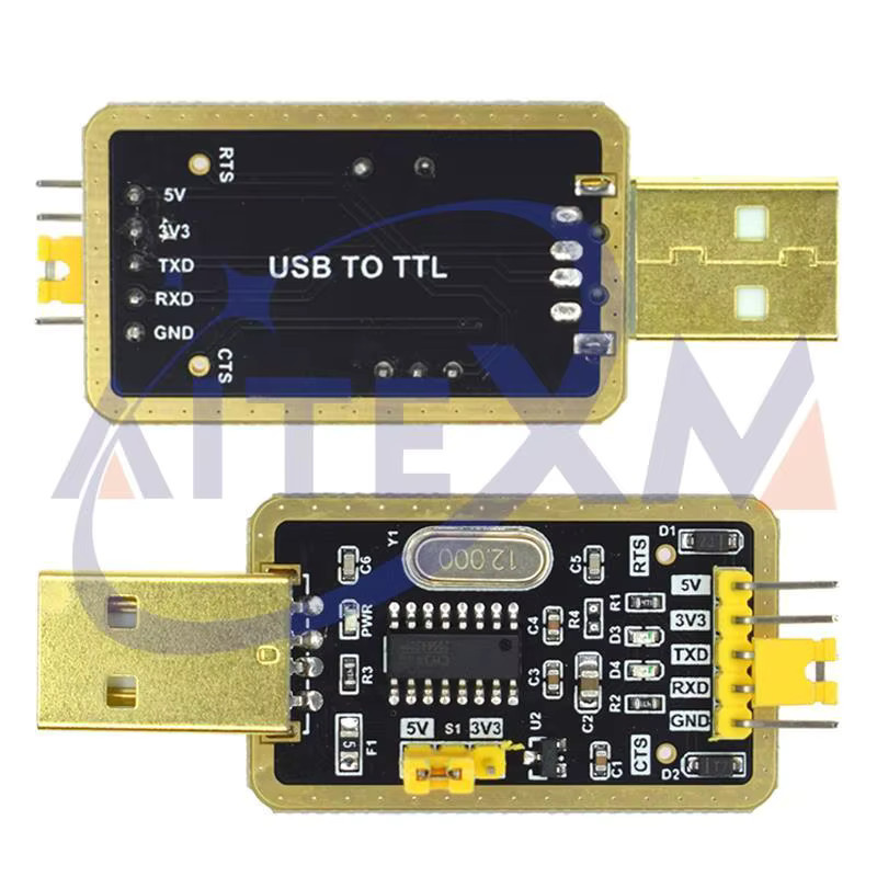 CH340G USB auf TTL RS232 Konverter Modul für Arduino in Schwarz mit USB-C Anschluss - Bild 3