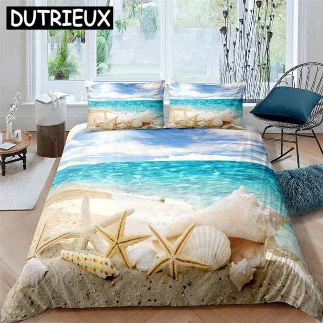 Flylo 3D-Strand-Bettwäscheset mit Motiv, Mehrfarbig, B/H: 245 x 210 cm - Bild 1