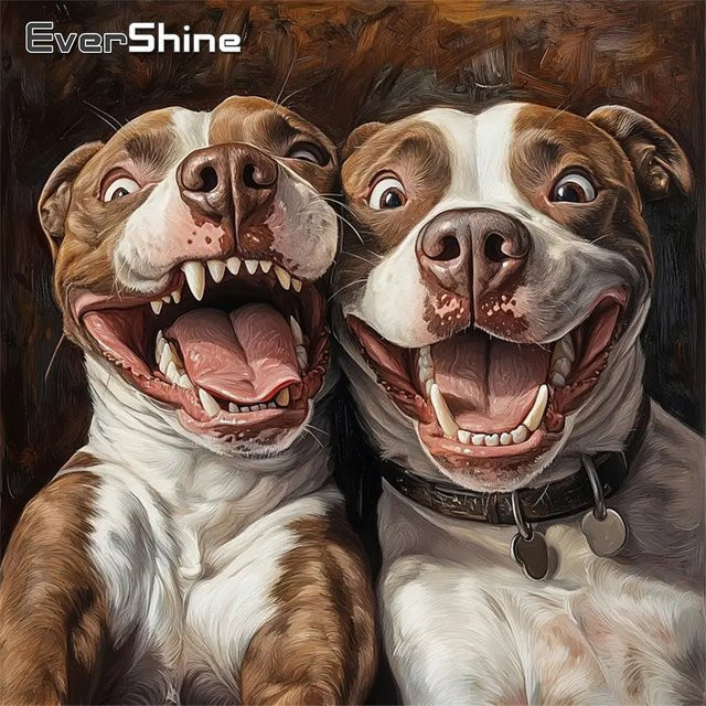 Evershine 5D-Diamantgemälde Hund Tiermuster zum Selbermachen für Erwachsene in Multicolour - Bild 1