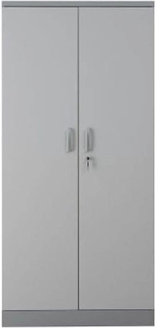 PROREGAL Aktenschrank Beetle mit 4 Fachböden und Schloss, Silber-Grau, H x B x T: 195 x 92 x 42 cm - Bild 1