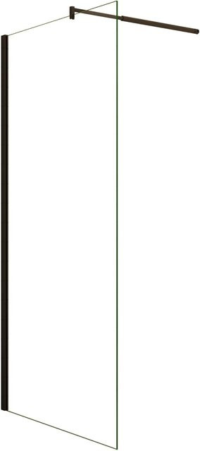 AICA Walk In Duschwand mit Schwarzrahmen, ESG-Glas transparent, B: 160 cm, H: 200 cm - Bild 1