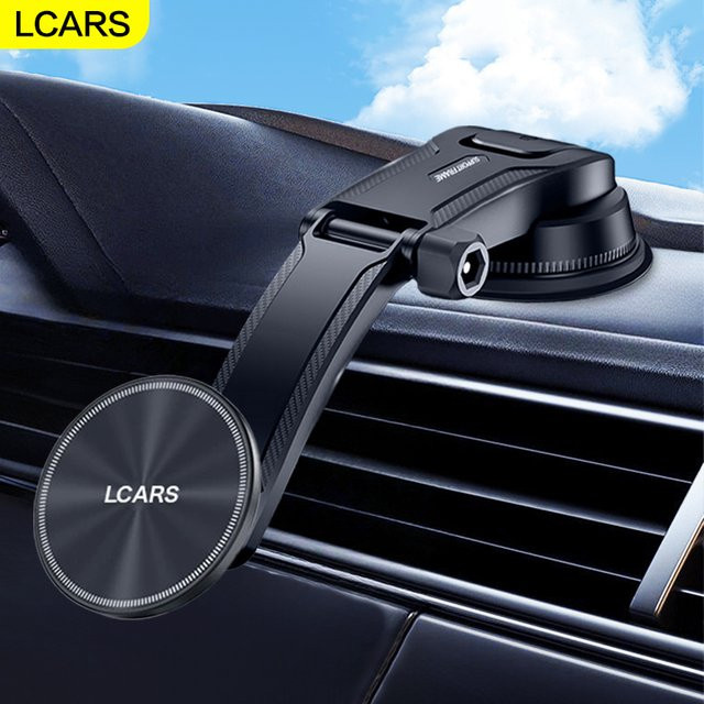 LCARS Magnetischer Smartphone-Autohalter in Schwarz, universelle und drehbare Armaturenbretthalterung mit Saugnapf für deine Telefonnavigation - Bild 1