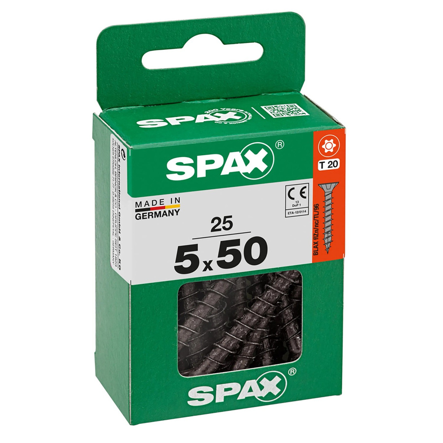 Spax Universalschraube VGW TSP aus Stahl, Farbe Schwarz, Durchmesser: 5 mm, Länge: 50 mm, 25 Stück - Bild 2