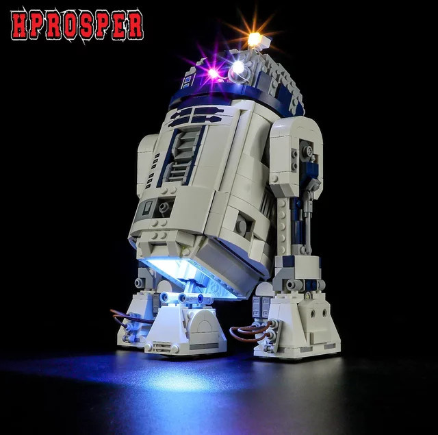 Hprosper LED-Beleuchtung für Lego Star Wars 75379 R2-D2 in Weiß mit Batteriekasten - Bild 1