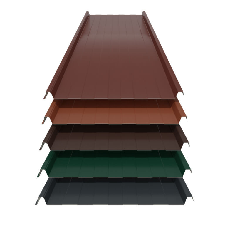 Trapezblech mit Stehfalzoptik von Friedrich von Lien AG in Braun aus Stahl mit 0,75 mm Materialstärke und 54,8 cm Breite - Bild 1