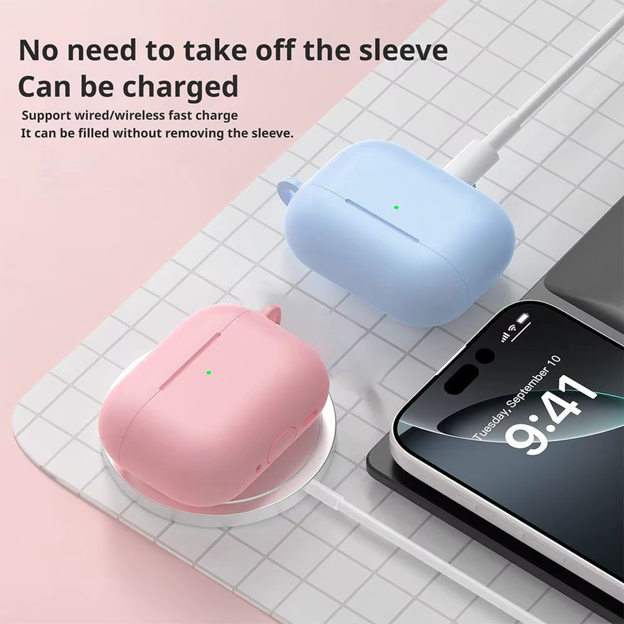 Silikonhülle für Apple AirPods Pro 3, rutschfeste und stoßfeste All-in-One-Schutzhülle mit weicher Oberfläche - Bild 6