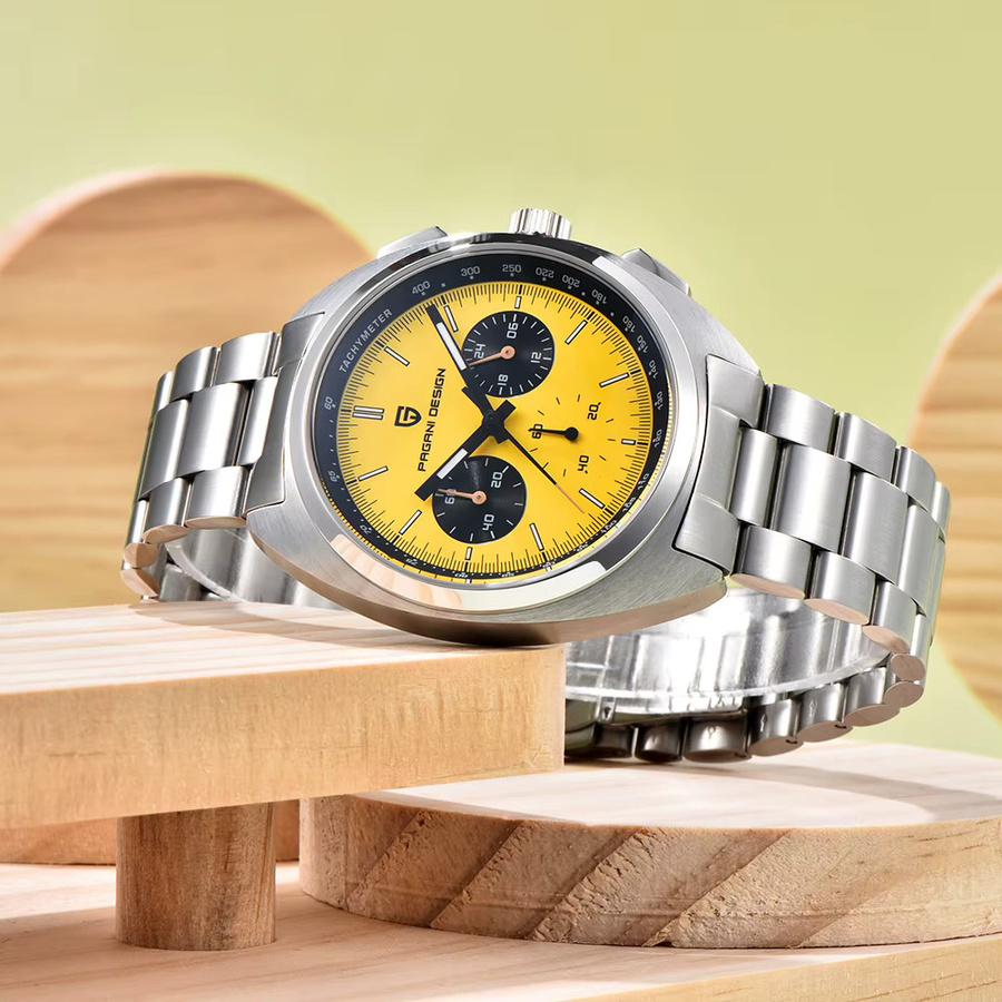 PAGANI DESIGN Chronograph, Quarz, Edelstahl, Gold, Silber, Herren - Bild 5