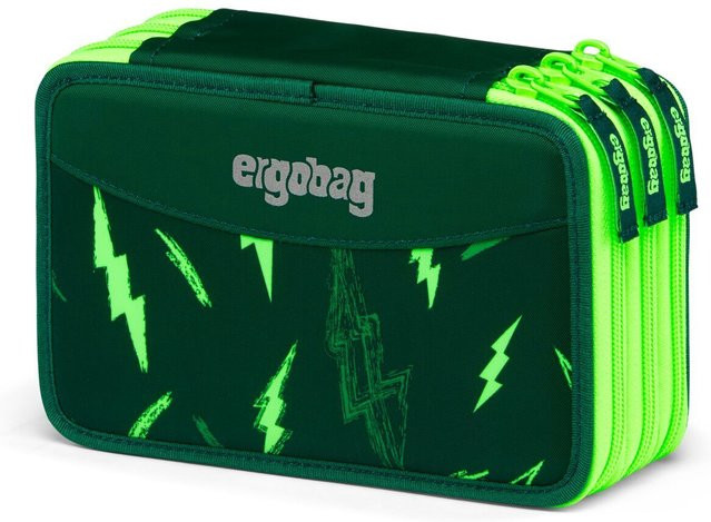 ergobag Maxi-Mäppchen LUMI Edition Bärtastisch in Grün mit 3 Fächern - Bild 1