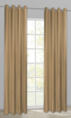 POCOline Ösenvorhang Sorrento Mocha Mousse, Farbe Braun, B/H: 140 x 245 cm