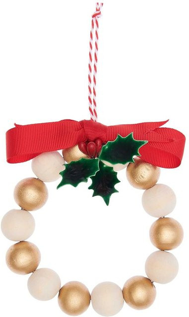 Rico Bastelset Holzperlen Kranz in Multicolor für Weihnachten und die Adventszeit - Bild 1