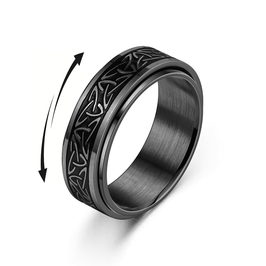 Edelstahlring Wikinger-Keltische Knoten-Rune, Herren, Vintage - Bild 3