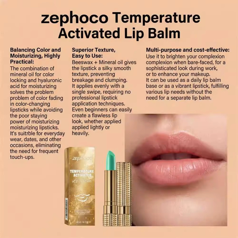 Zephoco Lippenstift, Natürliches Rosa, mit Bienenwachs - Bild 3