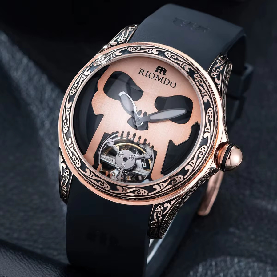 OBLVLO Armbanduhr Automatik, Herren, Silikon, 46 mm - Bild 1