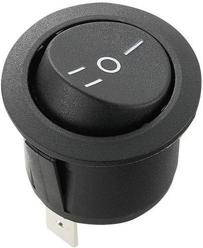 TRU Components Wippschalter TC-R13-223D-01 Schwarz 250 V/AC 10A 1 x Ein/Aus/Ein rastend - Bild 1