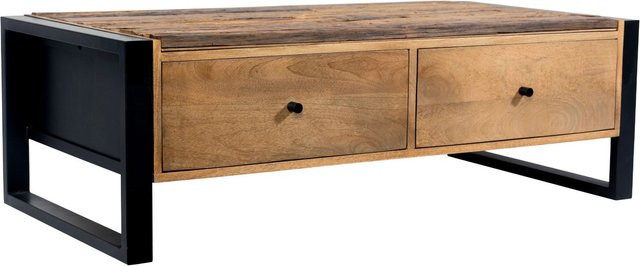 DELUKE Couchtisch LIV aus Mangoholz in Schwarz Matt, B/T/H: 60 x 40 x 120 cm - Bild 1