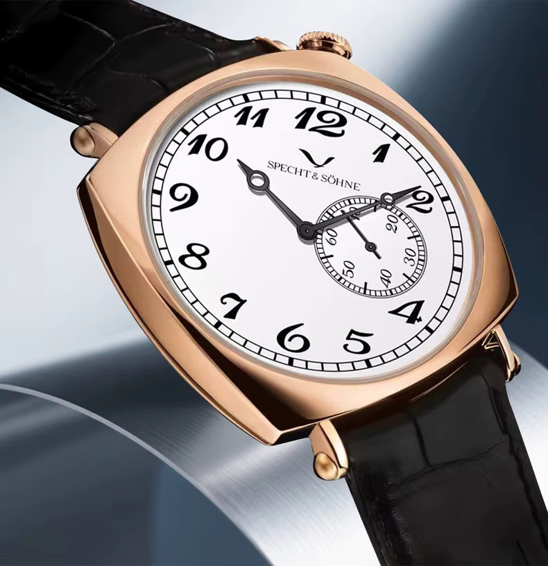 Specht & Söhne 1921 Armbanduhr, Automatik, Roségold, Saphirglas, Leder, Herren - Bild 3