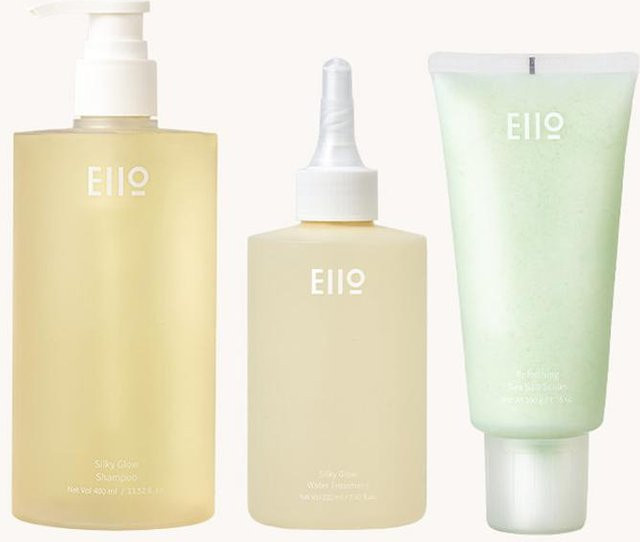 Eiio Silky Glow Shampoo, Wasserbehandlung und Meersalz-Kopfhautentferner Set, Damen - Bild 1
