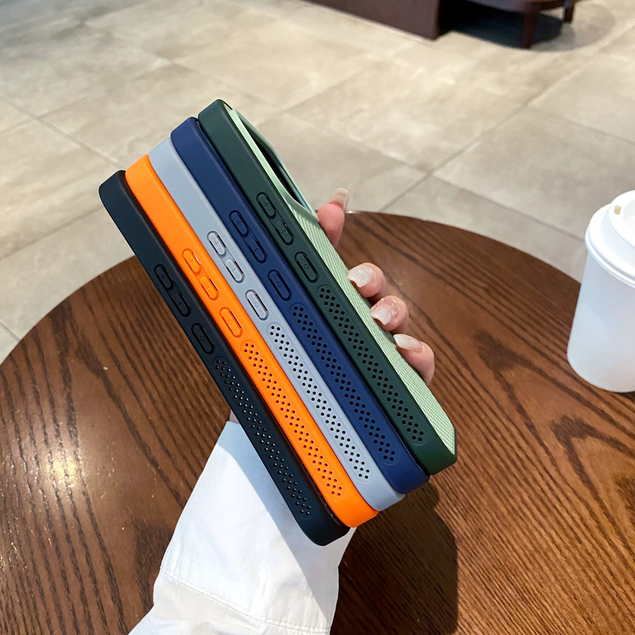 Xiaomi MagSafe Honeycomb Hülle für Redmi Turbo 5Max K90 Pro Max K80 K70 Pro K70 Ultra in Orange, atmungsaktiv und stoßfest - Bild 2