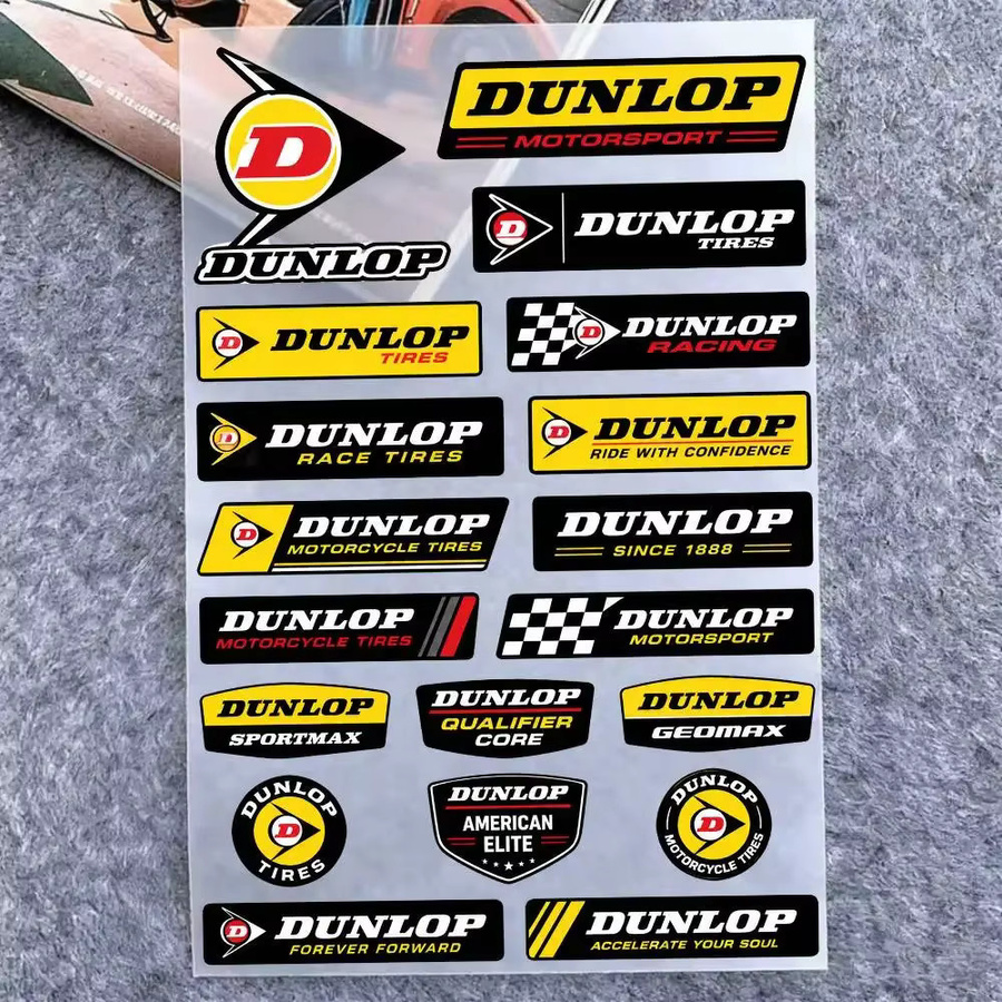 Dunlop Graffiti-Aufkleber aus wasserfestem PVC in Multicolour für Auto, Motorrad, Skateboard oder Helm mit 30,0 cm Durchmesser - Bild 4