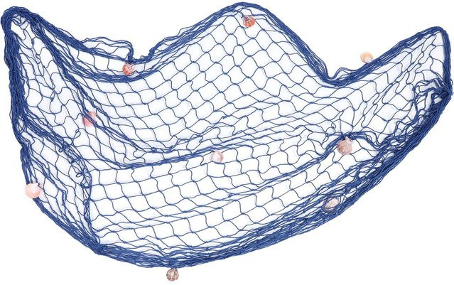 CosyHome Dekorativer Wandbehang aus Baumwolle in Blau mit Muscheln im maritimen Design - Bild 1