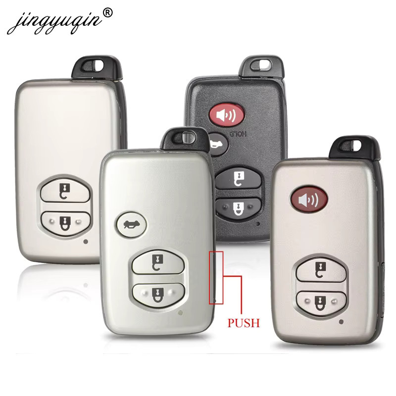 Jingyuqin Smart Remote Key Case Fob Shell für Toyota Aurion Avalon Landcruiser Camry Highlander RAV4 in Schwarz - Bild 2