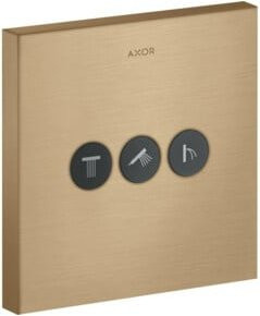 Hansgrohe ShowerSelect UP-Vtl Fertigmontageset für Dusche, 3-Wege-Ventil, eckig, Brushed Bronze - Bild 1