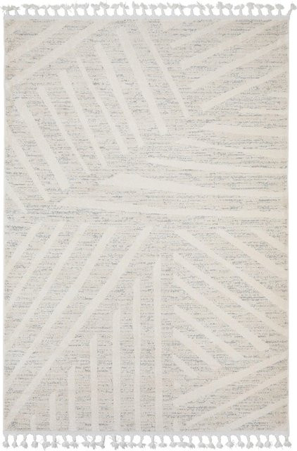 Mömax Webteppich Kel Air in Naturfarben Beige und Weiß, B/T: 160 x 230 cm - Bild 1
