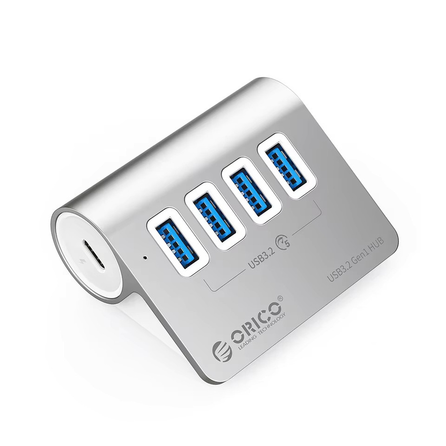 ORICO USB 3.2 Hub Typ C mit 7 Ports und PD 60W Ladestation, 10 Gbit/s Expander in Silber - Bild 4