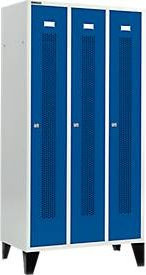 Schäfer Shop Select Kleiderspind mit 3 Abteilen und Zylinderschloss in Enzianblau - Bild 1