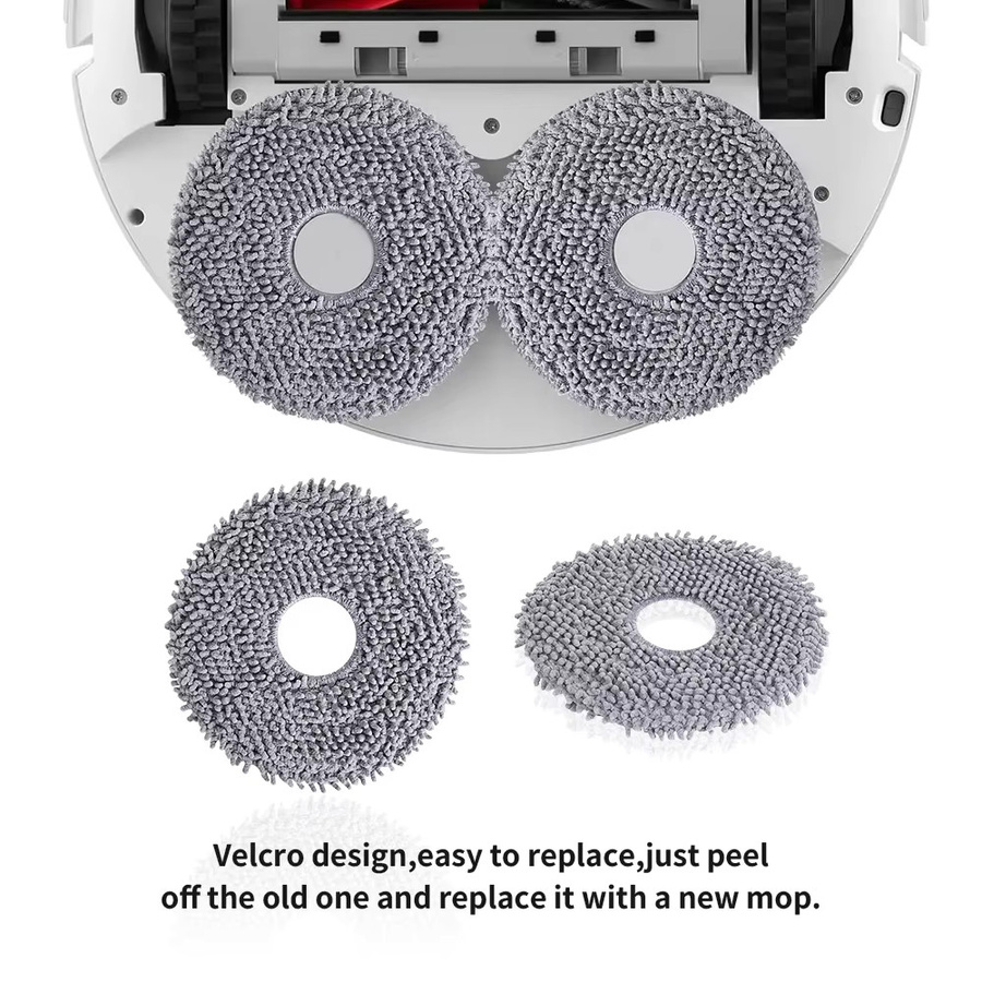 Roborock Mopptuch-Pad in Grau für P20 PRO, G20s Ultra, Saros 10R, Qrevo Curv, Qrevo Edge, Q Revo, Qrevo MaxV, QV 35A und P10pro Roboterstaubsauger - Bild 4